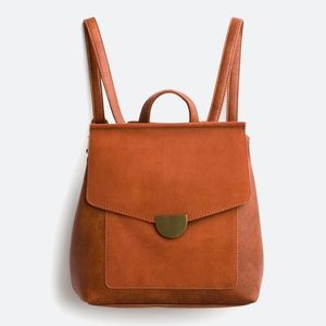 Cognac Moda Luxe Heather Suede Convertible Backpack